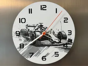 Wall / Desk Clock Formel 1 Racing Car