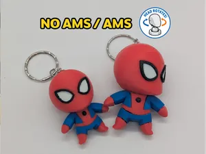 Rotating Head Chibi Spiderman Keychain(NO AMS/AMS)