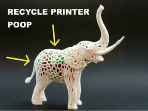 elephant poop recycling art decor