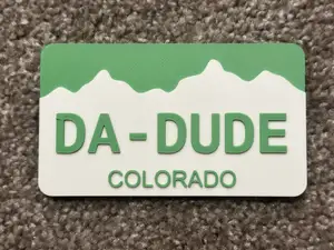 Colorado-Style License Plate for Cozy Coupe