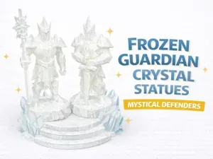 Frozen Guardian Statues – Crystal Knights Set of 2