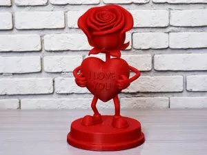 Rose with Heart “I Love You” – Valentine’s Day