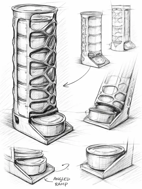Organic Vertical Cat Food Can Dispenser - D66/68mm — Image 3 of 6