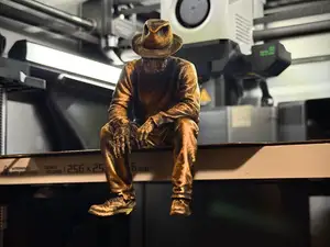 Sad Freddy Krueger sitting on a ledge figurine!