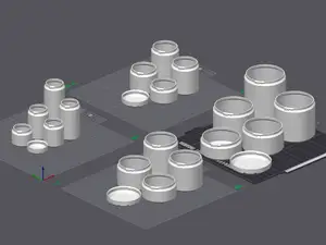 基于省料的圆柱形盒子（可自定义参数）