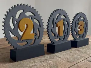 Motorcycle Podium Trophy Set Easy Printing