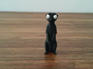 Wide-Eyed Derpy Funny Meerkat Cartoon