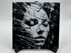 HueForge - Wall Art - "Shattered Reflections"