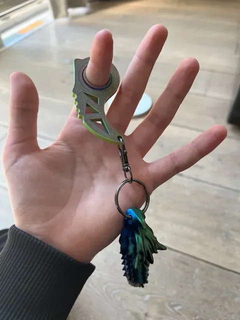 keyrambit keychain fidget spinner (print in place) — Фото 2 из 3