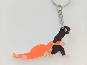 Punch the monkey with plush toy - keychain
