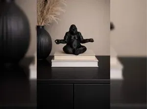 Gorille zen – Sculpture méditative style Bouddha