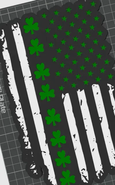 St. Patrick’s Day Patriotic Clover Flag Wall Art — Фото 3 из 3