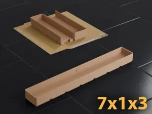 Gridfinity 7x1 Bin 3U A1 Mini Dovetail Split Fit