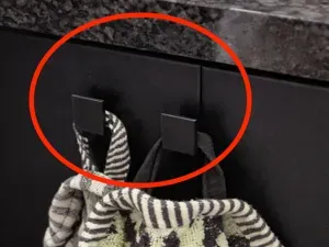 IKEA Kitchen Cabinet Door Hook, No Drill Towel