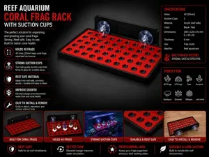 Reef Aquarium Coral Frag Rack with Suction Cups