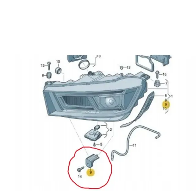 Audi Q5 Headlight Bracket 80A941453 — Image 3 of 10