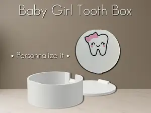 Baby Girl Tooth Box