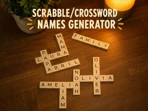 Scrabble-Style Crossword Name Generator