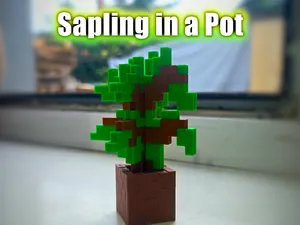 Minecraft Sapling in a Pot