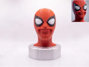 Smug Spiderman Bust -Funny Meme 3D Model with AMS