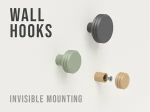 Ridged Wall Hooks - Invisible Mounting