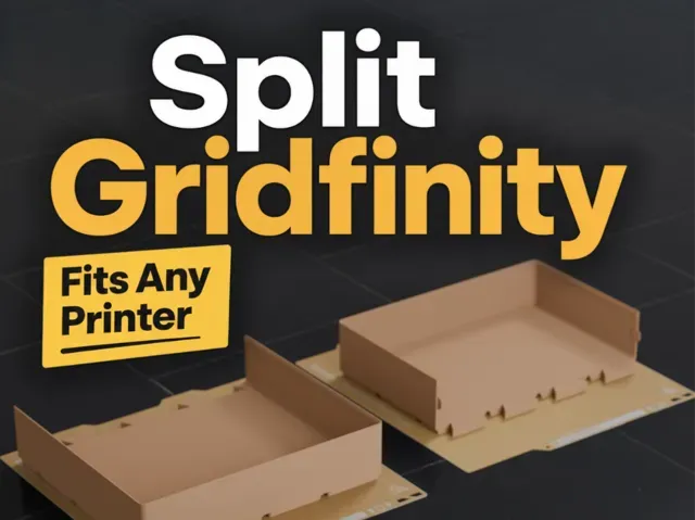 Gridfinity 6x4 Bin (5U) Dovetail Split to Fit