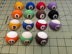 15 Billiard Pool Ball Markers (AMS or No-AMS)