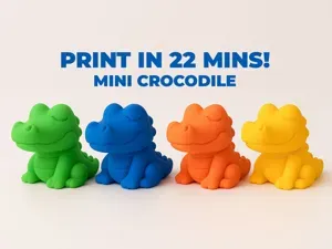 Mini Crocodile – Cute Desk Figurine / Fast Print