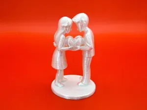 Boy and girl with heart