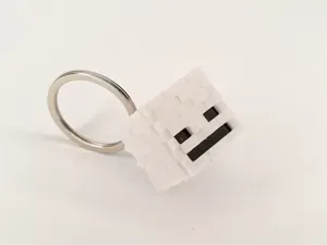 Minecraft Skeleton Head Keychain