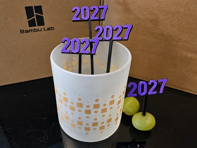 New Year 2027 Drink Stir / Food Picks