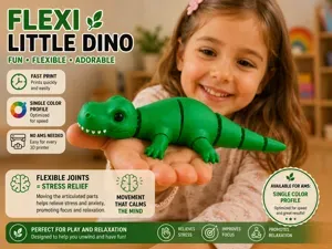Flexi Crocodile 3D – Articulated Stress Relief Toy