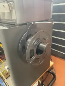 Reversable Side Mount Spool Holder for X1, X1C, P1P, P1S using AMS to secure with PTFE tubing holder