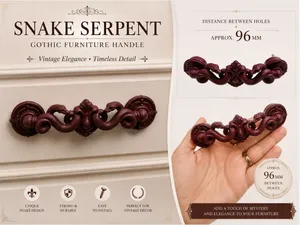 Snake Serpent Furniture Handle – 96mm