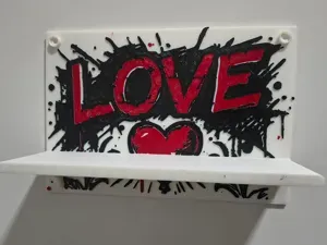 Urban Graffiti LOVE Wall Shelf – Street Art Decor