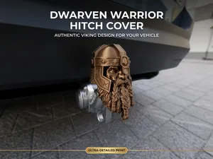 Dwarven Warrior Tow Hitch Cover