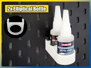 Super Glue Holder for IKEA Skadis (elliptical)