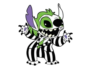 Stitch Beetlejuice Cosplay Wall Art