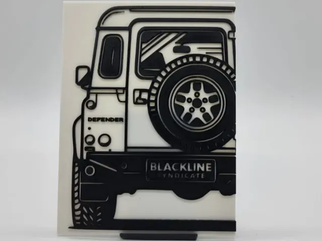 2D Wall Art Land Rover Defender 90 Classic