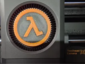 X2D/P2S Fan cover Half Life Lambda sign