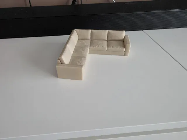 1:12 Miniature Corner Sofa for Dollhouse — Фото 15 из 15