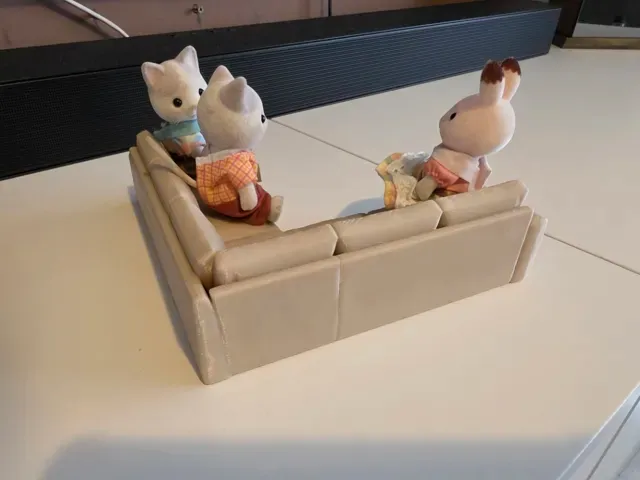 1:12 Miniature Corner Sofa for Dollhouse — Фото 8 из 15