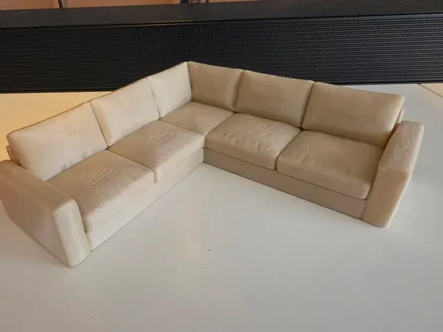 1:12 Miniature Corner Sofa for Dollhouse — Фото 2 из 15