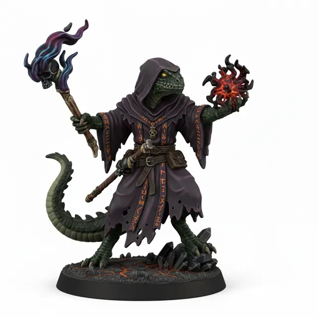 Coboldo Stregone D&D Miniature (46mm) — Фото 2 из 10