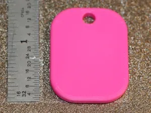 Keychain Blank 30x40mm 10mm Corners