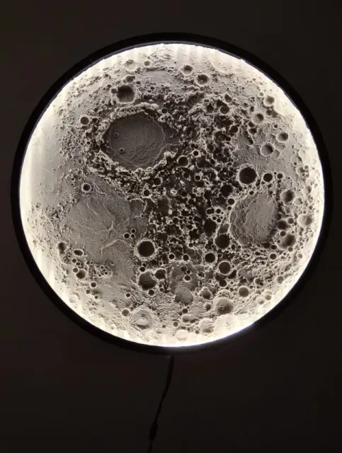 Large Illuminated Lunar Wall Lamp - Version 2 — Image 2 of 9