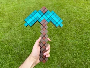 Lifesize Minecraft Diamond Pickaxe