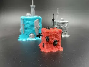 Toxic Slime Cube Miniature - RPG - Toy - Wargaming