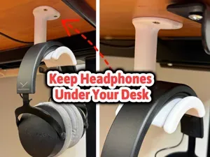 Under Desk Headphone Holder Organizer Headset Hook