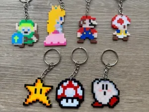 Retro 8 Bit Keychains